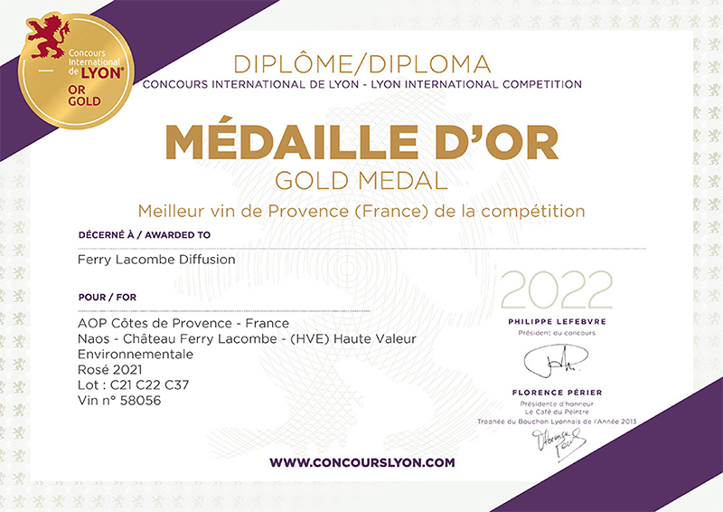 Bester Rosé der Provence: NAOS von Château Ferry-Lacombe